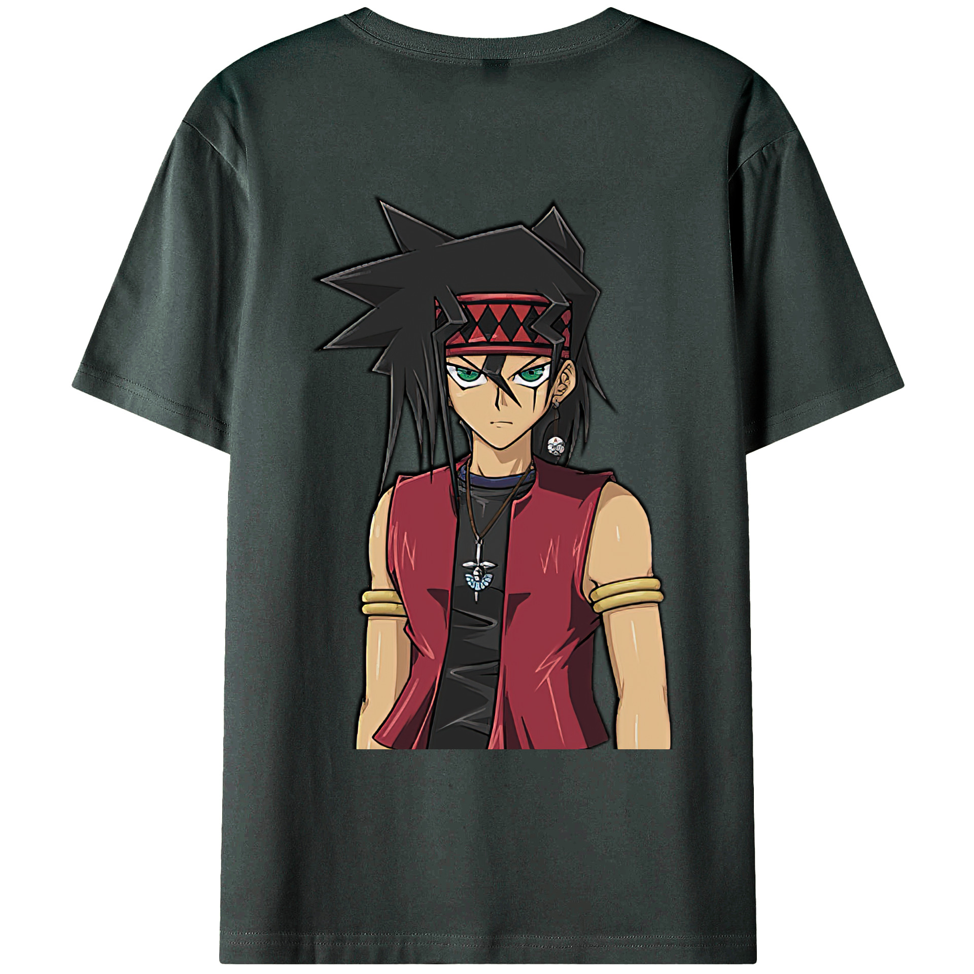 （画像用） 遊☆戯☆王 Yu-Gi-Oh! 綿100％ メンズ半袖Tシャツ（バックプリント） 通気性